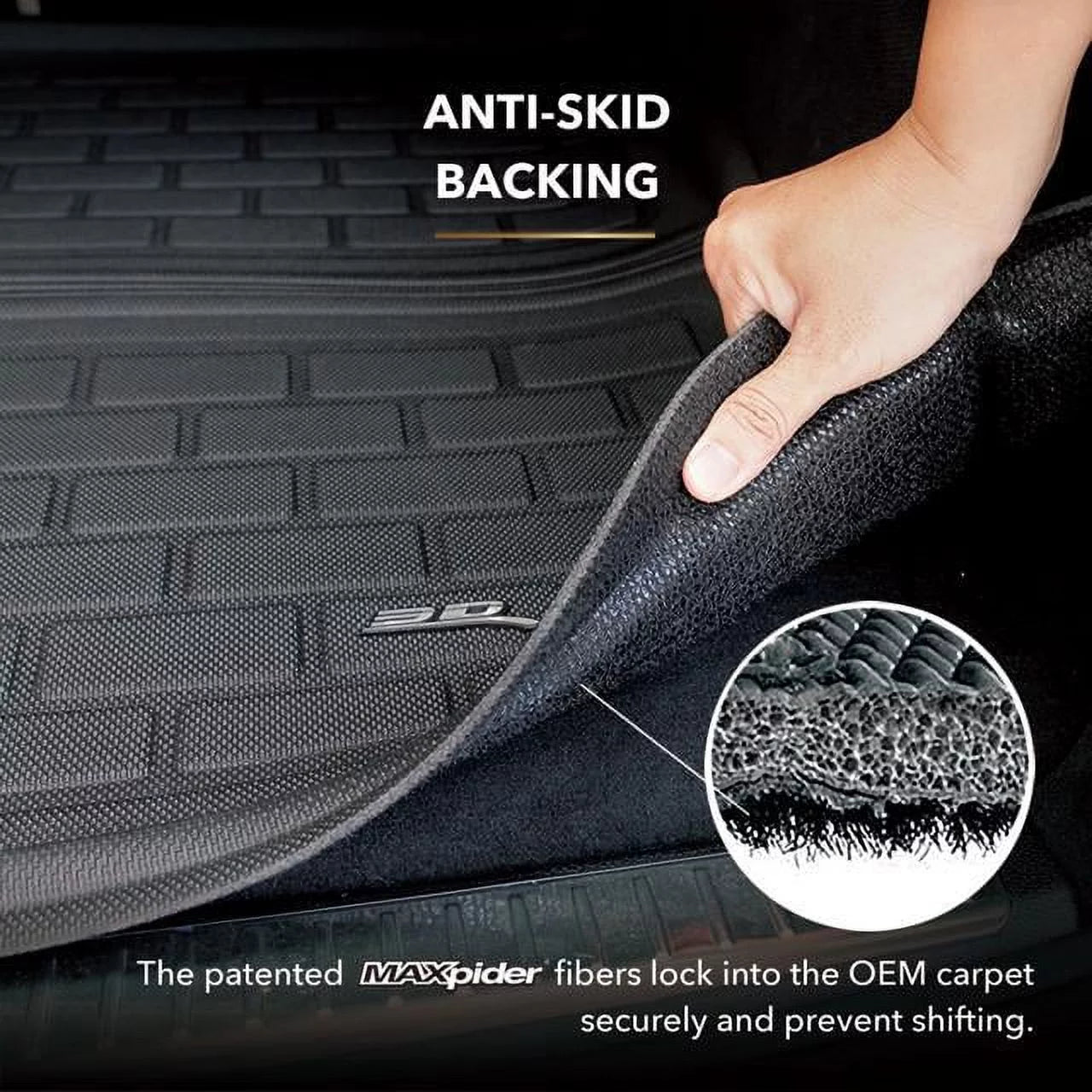 3d maxpider kagu cargo liner (black) compatible with mercedes-benz eqs 2022-2024 - cargo liner