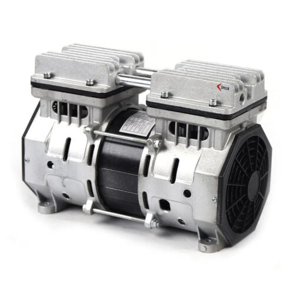 110v 1400 rpm 8 bar  double-cylinder oilless piston vacuum compressor 680mmhg