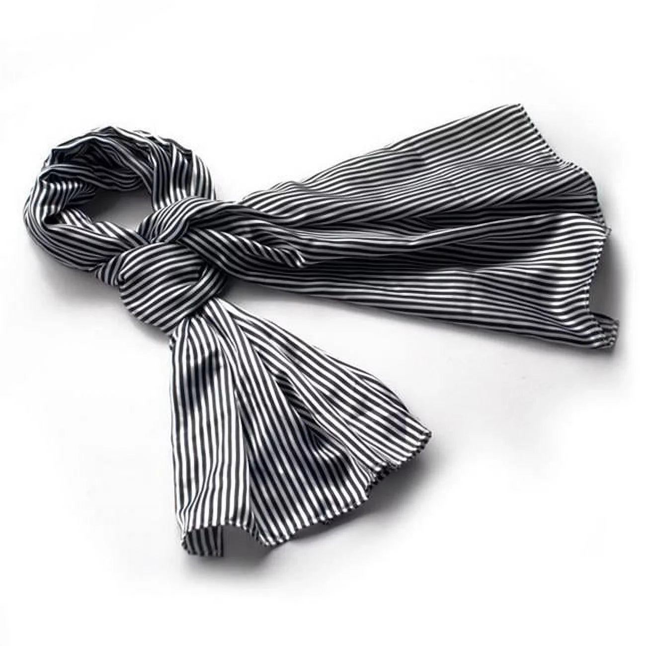 Bra-sca01025-l blancho black & white stripe elegant fashion soft natural silk scarf/wrap/shawllarge