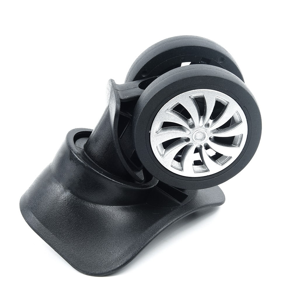 Replacement luggage suitcase wheels,4*2.55inch,4pcs/set,swivel universal wheel black,plastic,dual roller wheels