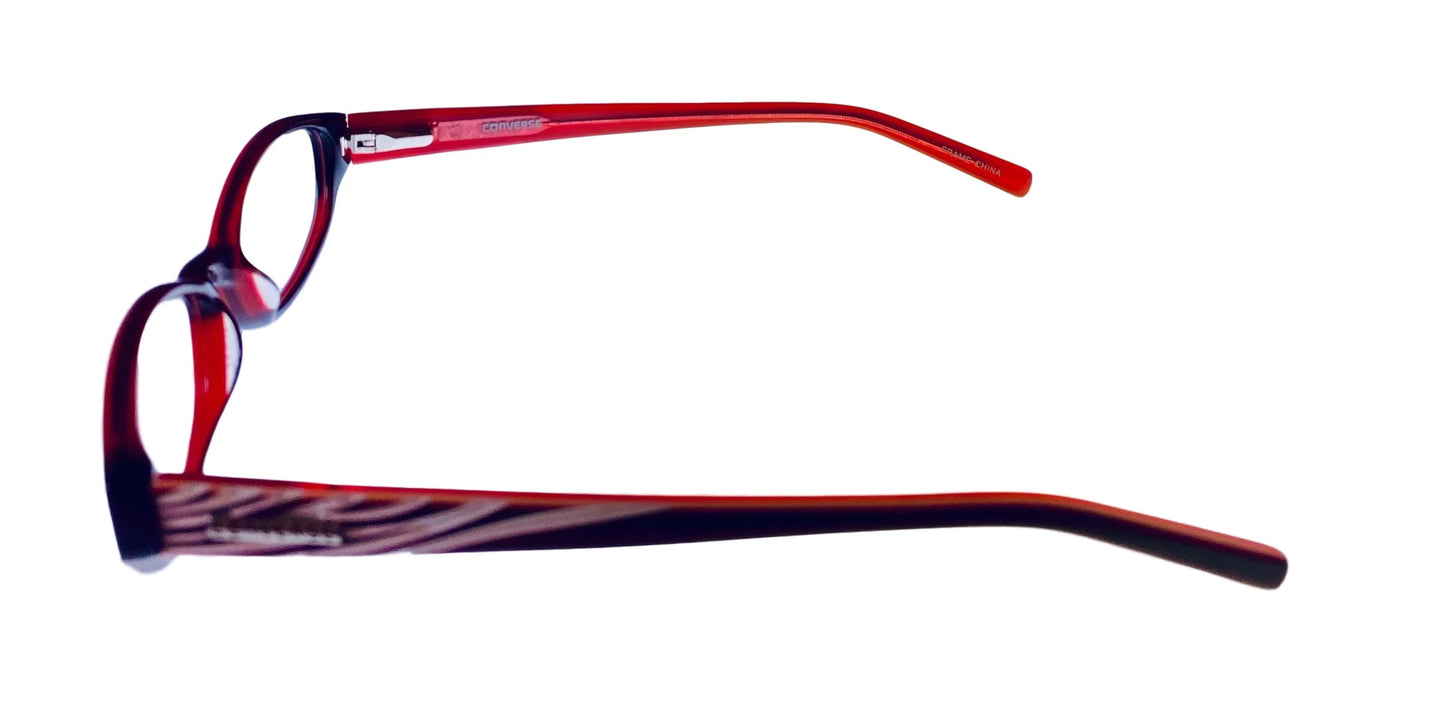 Converse womens red oval plastic eyewear frame. pick me 46mm