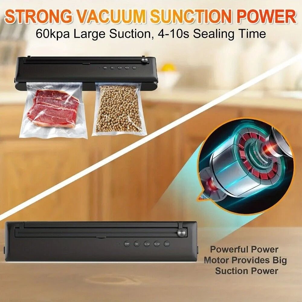 Vacuum sealer machine food preservation storage saver automatic with seal bag