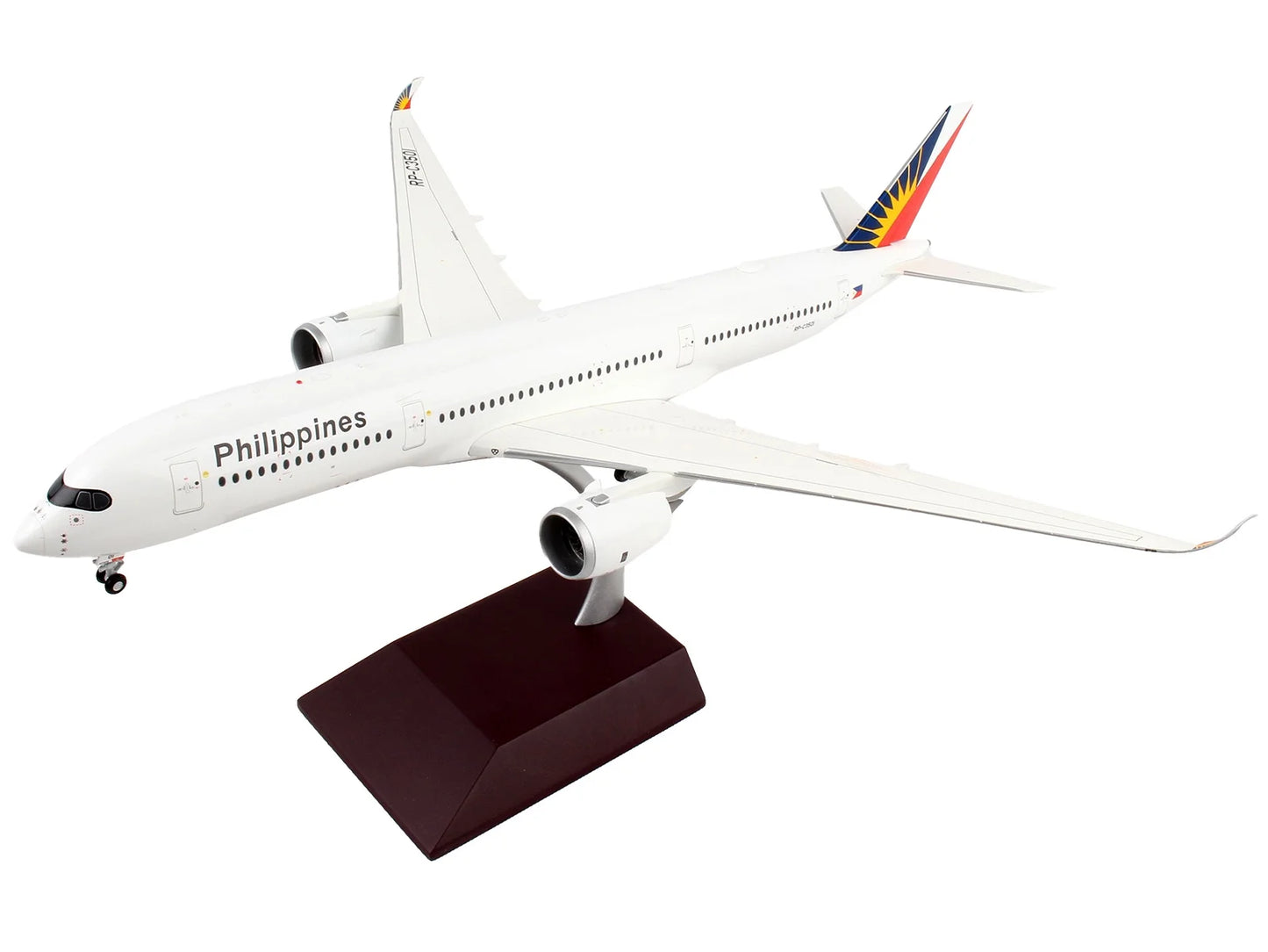 Airbus a350-900 commercial aircraft white with tail graphics "gemini 200" series 1/200 diecast model airplane by geminijets