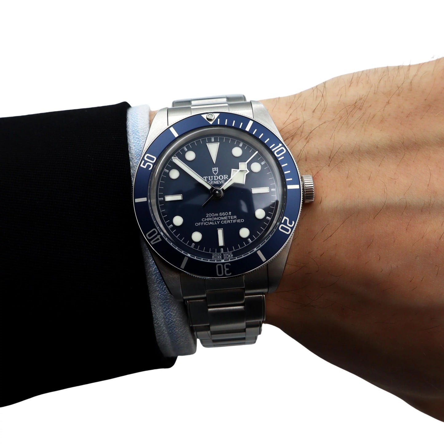 Tudor black bay fifty-eight steel blue dial automatic mens watch m79030b-0001