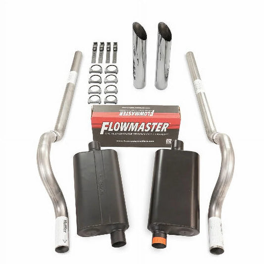 62-74 mopar b body car 2.5" dual exhaust kit flowmaster 50 series rear exit sw