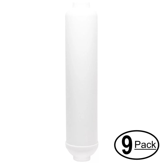 9-pack replacement for watts wp-st6dm inline filter cartridge - universal 10-inch cartridge for watts premier 521934 6 stage reverse osmosis system - denali pure brand