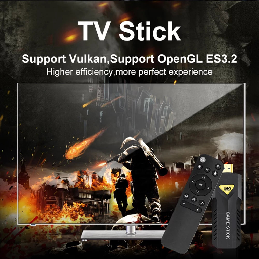 Anself game console 4k hdr tv stick with 3d denoising, anti-shake, 5g wifi designed to fit ultimate gaming experience