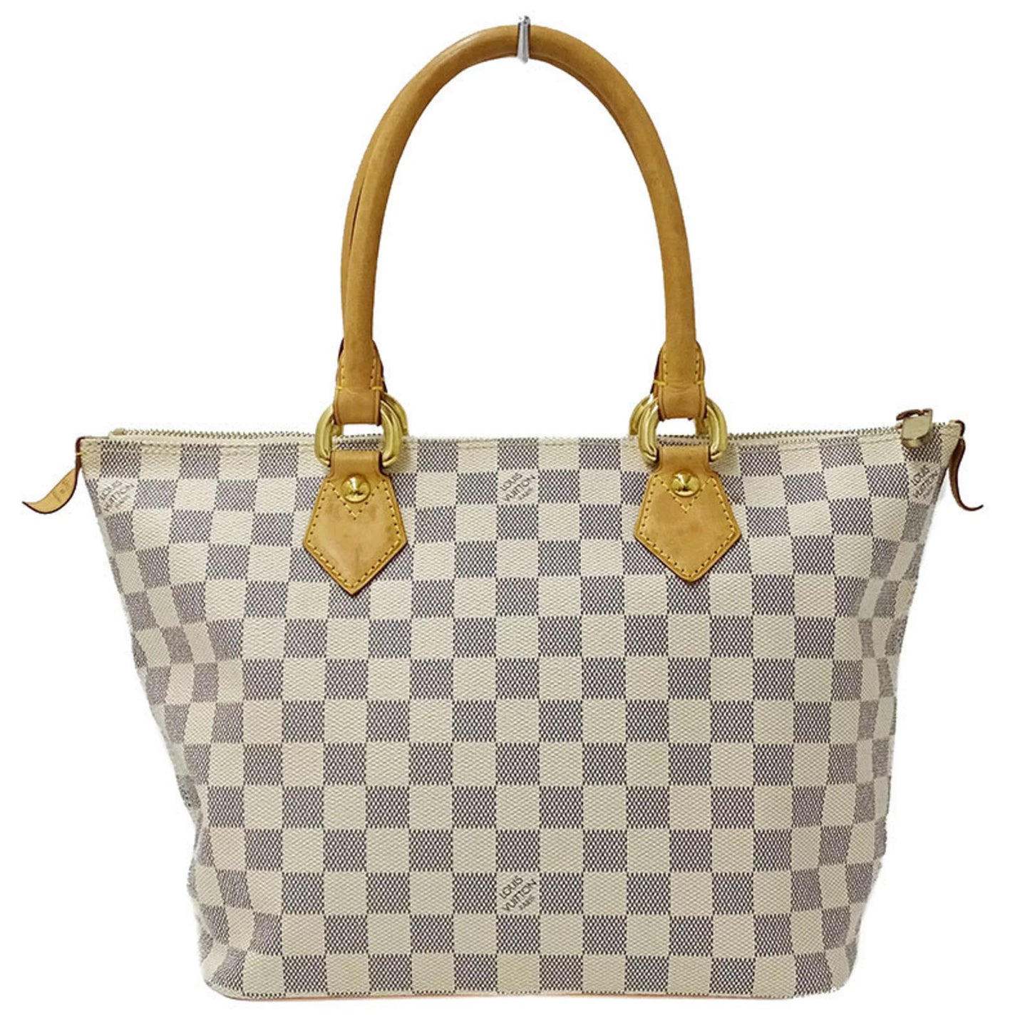 Authenticated used louis vuitton louis vuitton bag damier azul ladies tote handbag saleya pm n51186 white gray