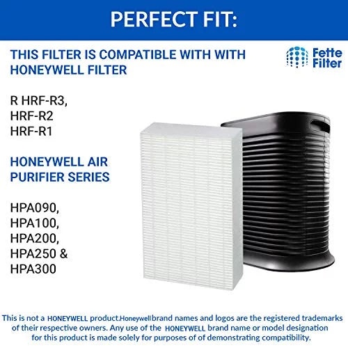 True hepa replacement filter pack compatible with honeywell filter r hrf-r3 hrf-r2 hrf-r1 (pack of 6)