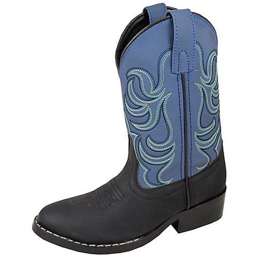 Smoky mountain kids monterey boots 8.5 black/blue