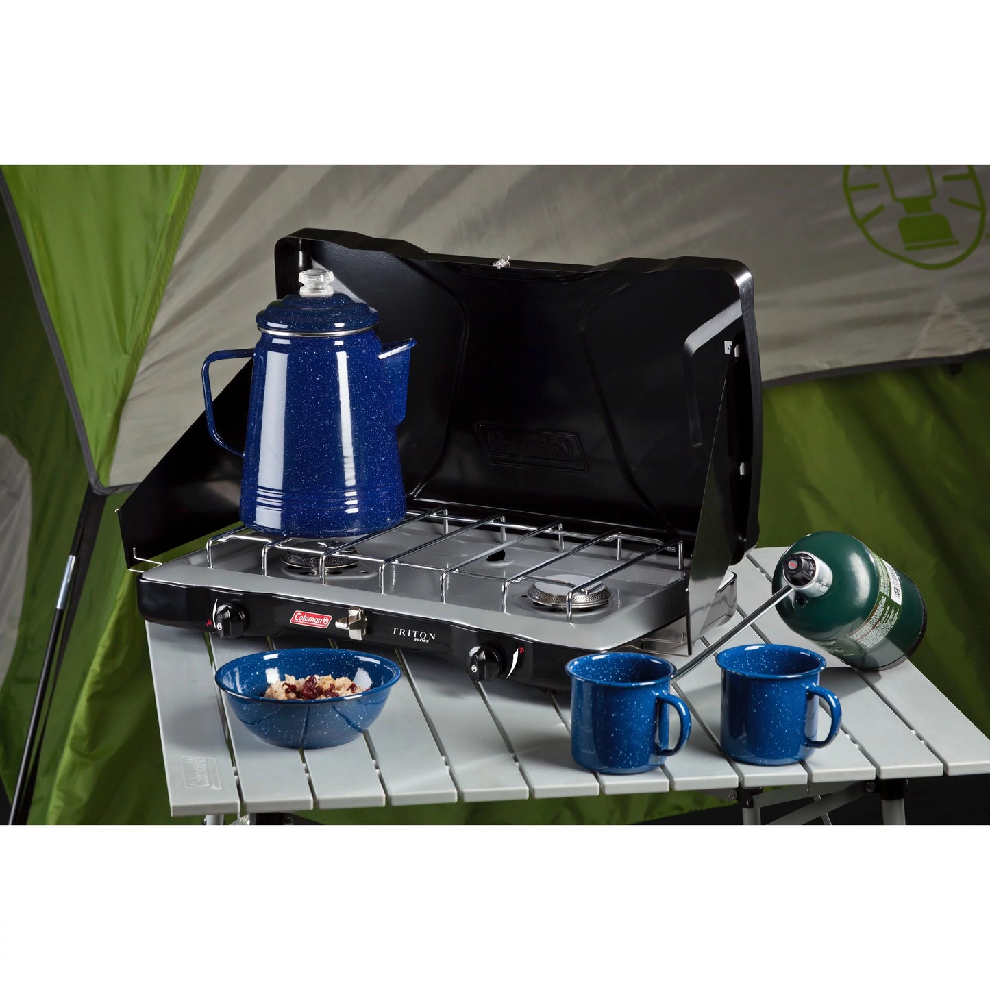 Coleman® triton™ propane gas camping stove, 2-burner