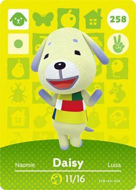 Daisy - nintendo animal crossing happy home designer amiibo card - 258