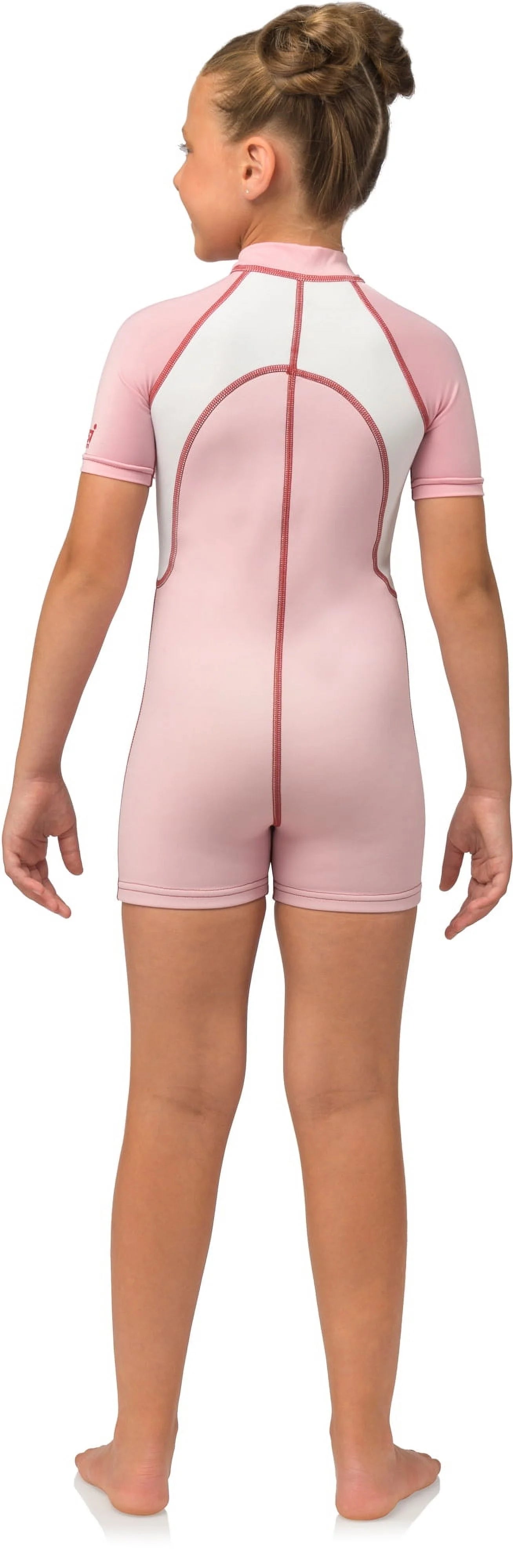 Cressi 1.5mm girls pink shorty wetsuit (pink, x-large)