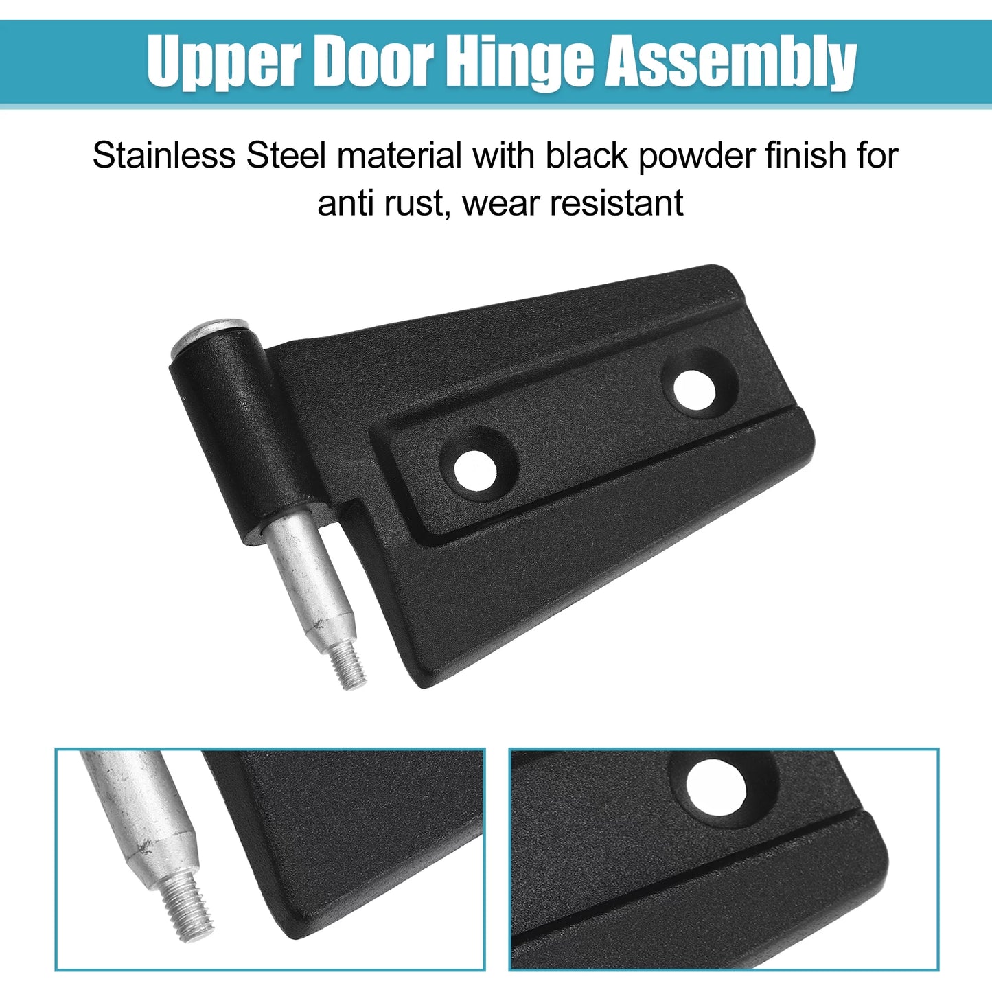 Unique bargains 8pcs door hinge with bolts for jeep wrangler jk 2007-2018 on front rear left right upper door