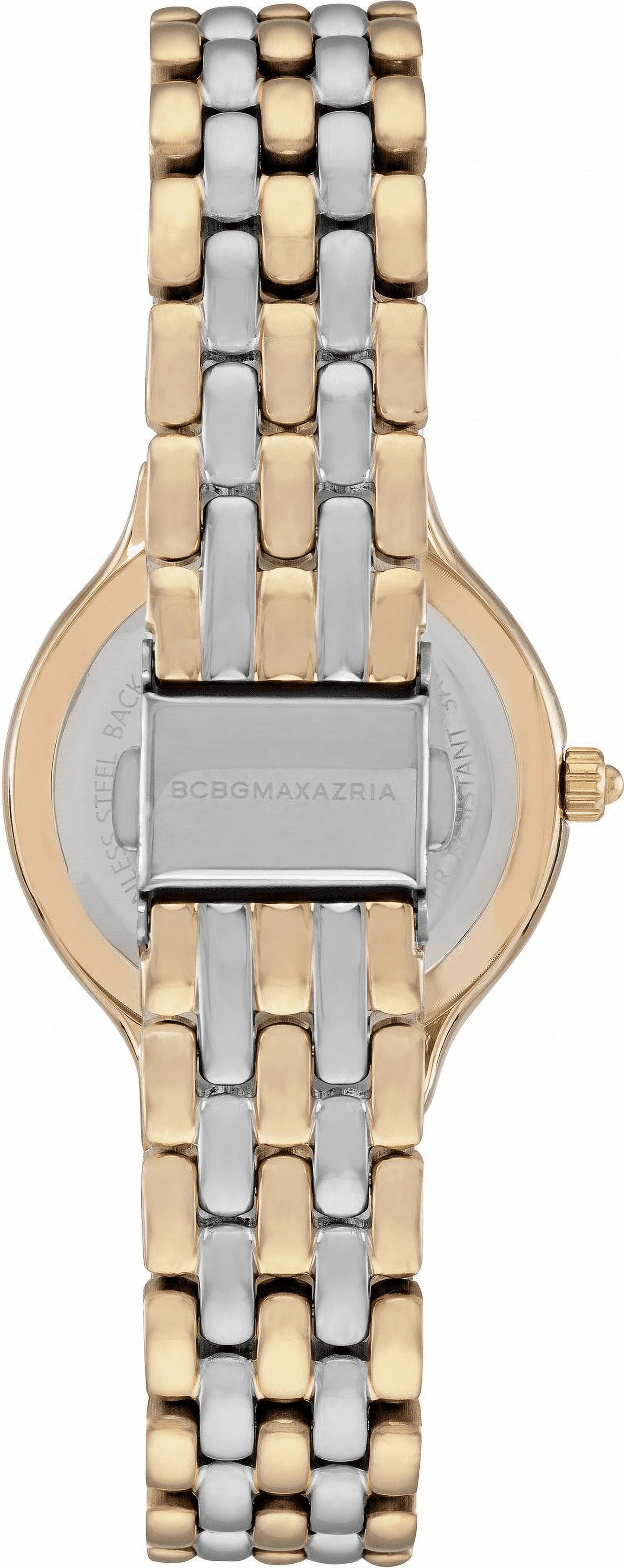 Women's bcbgmaxazria two tone silver gold mother of pearl bcbg watch bg50999007