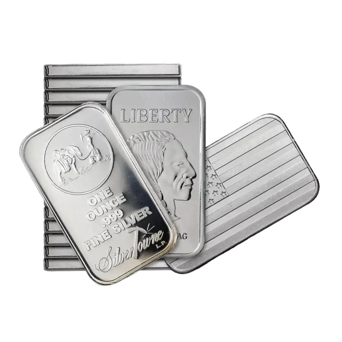 1 oz silver bar - random design - 20 bars total