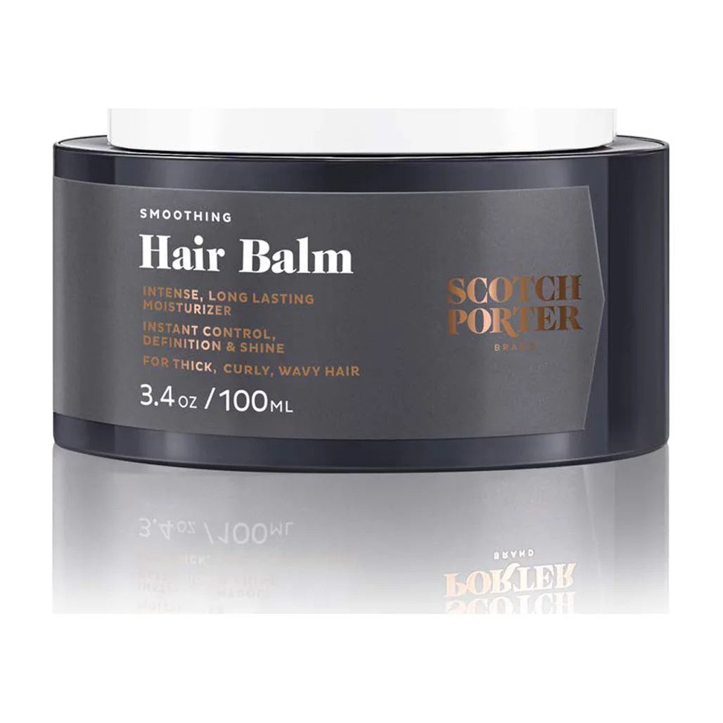 Scotch porter smoothing hair balm for men | instantly controls, moisturizes, defines & adds shine | formulated with non-toxic ingredients, free of parabens, sulfates & silicones | vegan