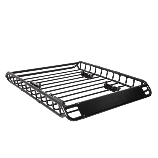 45"x 36"x4.5'' rack cargo basket universal rooftop cargo rack, cargo carrier for top of vehicle for suv, truck, & car luggage holder, 150 lbs weight capacity, black