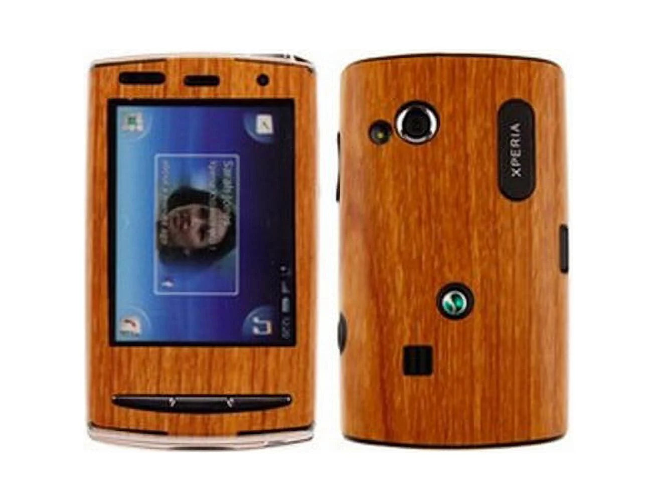 Skinomi wood + screen protector for sony xperia x10 mini pro