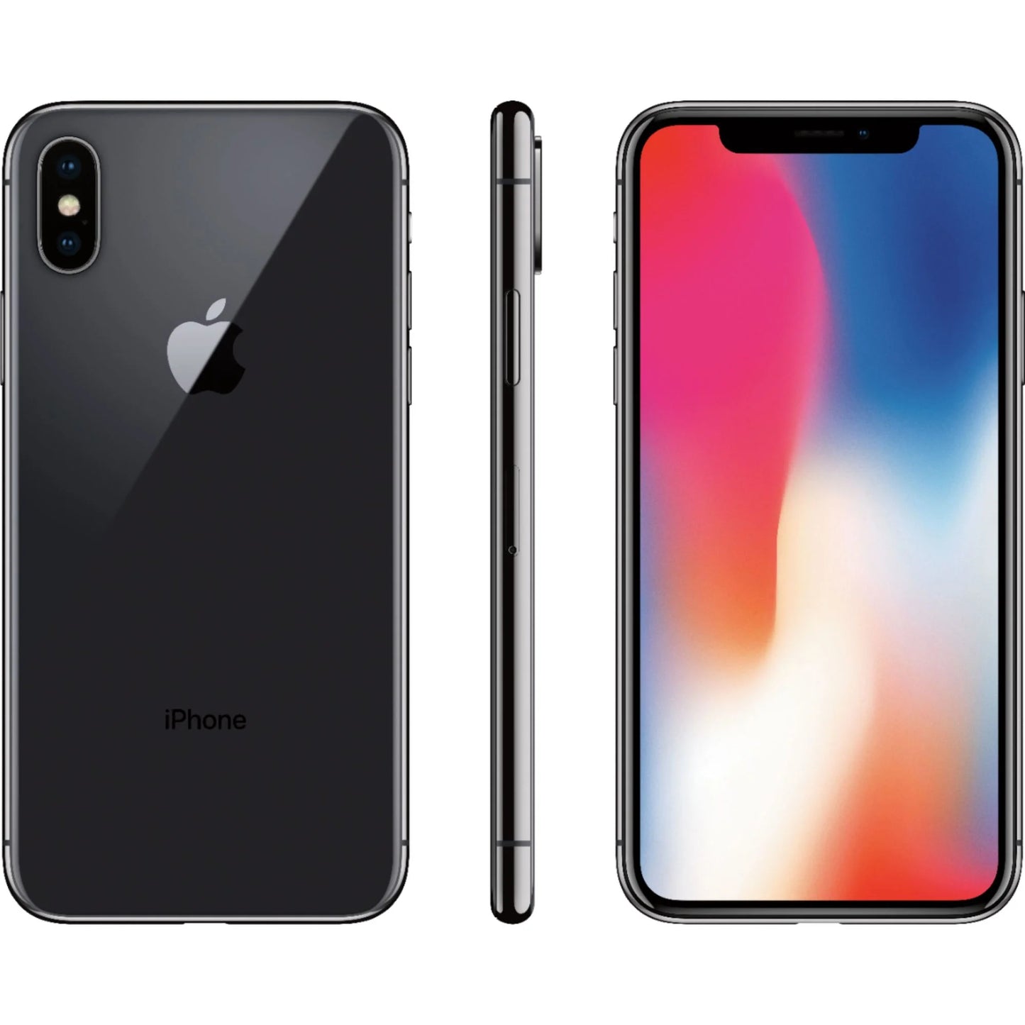 Restored apple iphone x a1901 256gb space gray at&t t-mobile gsm unlocked (refurbished)