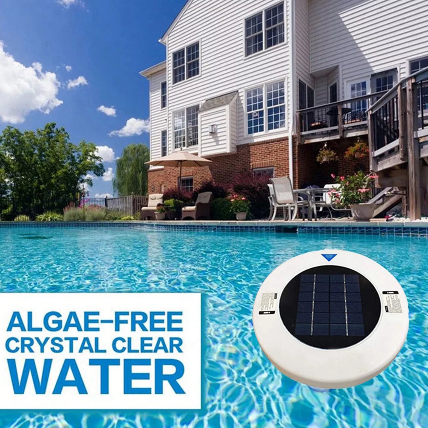 Solar-ionizer swimming pool, copper silver ion swimming pool water purifier