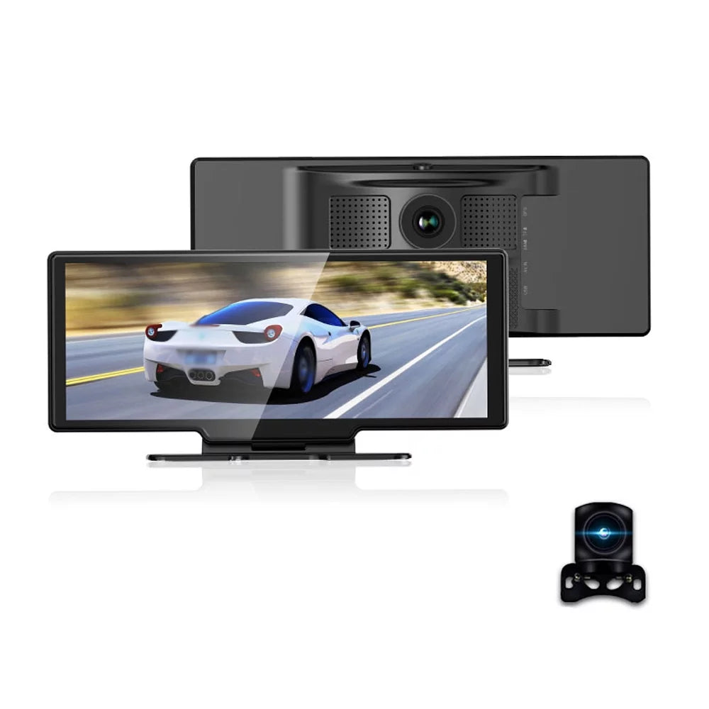 Aibecy dash camera, android auto dash cameraloop 4k dvr with 10.26 inch camera rear built-inwifi android auto built-in re der with dash cam 4k touchs ndvr h camera