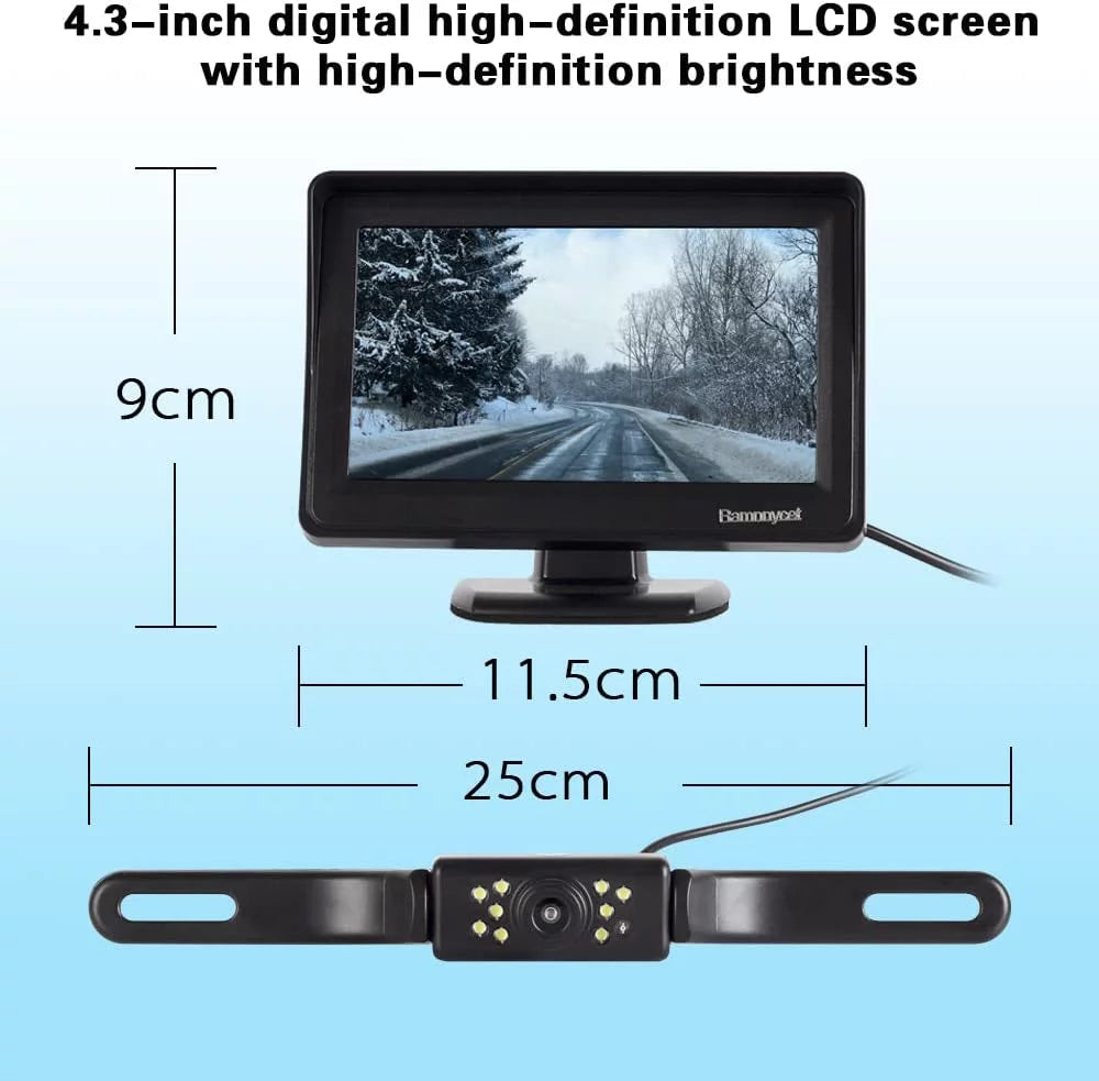 Backup camera monitor kit,car hd reverse camera for car truck pickup suv lotorasia