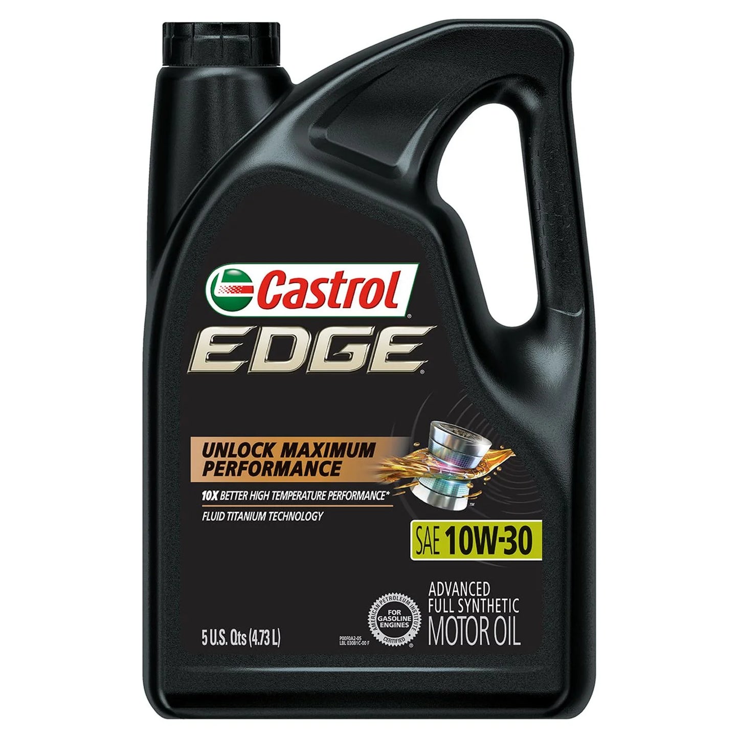 Castrol edge 10w-30 advanced full synthetic motor oil, 5 quarts