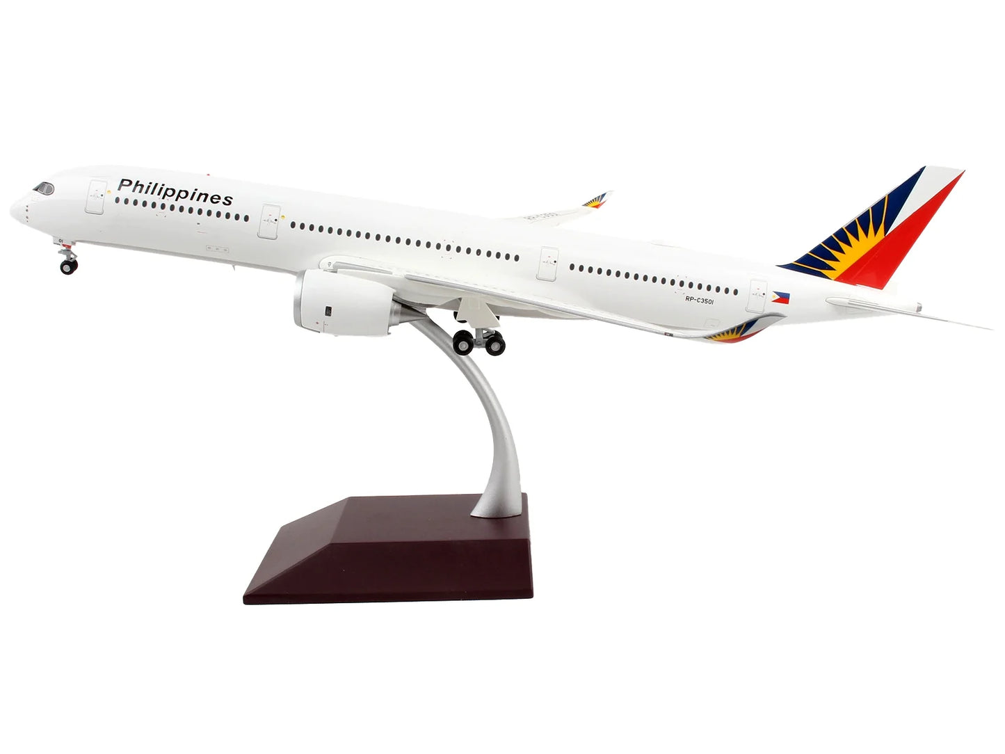 Airbus a350-900 commercial aircraft white with tail graphics "gemini 200" series 1/200 diecast model airplane by geminijets