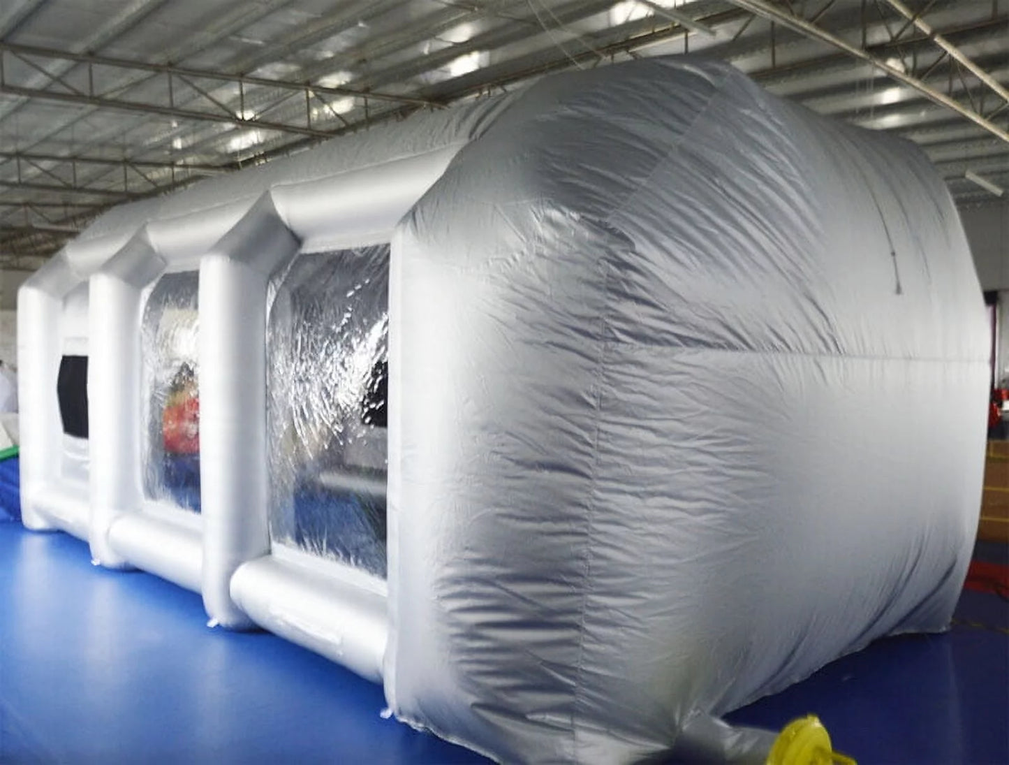 Techtongda inflatable spray booth 33*16*11ft portable car painting booth with 2 blower inflatable spray booth with air filtration system