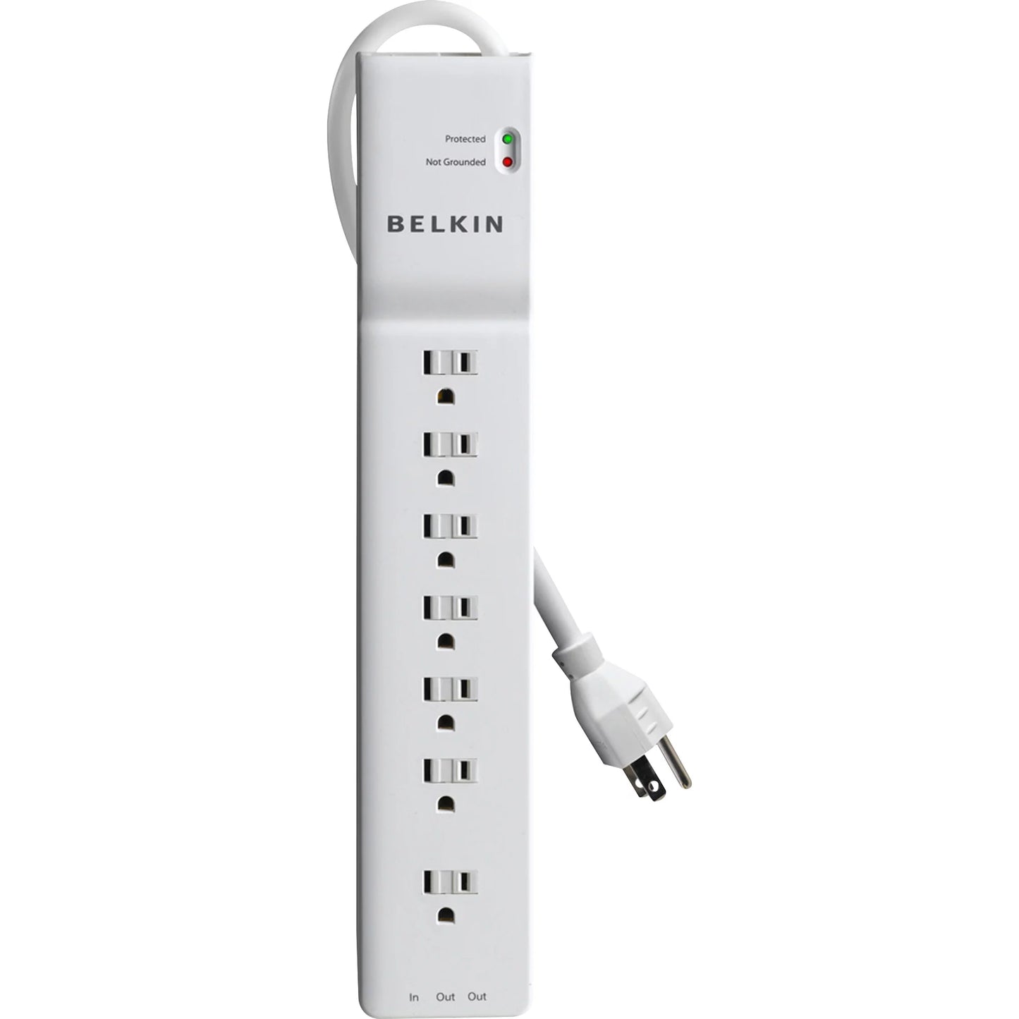 Belkin 7-outlet surgemaster surge protector 7 x ac power - 1875 va - 2320 j - 125 v ac input - 125 v ac output - phone/fax