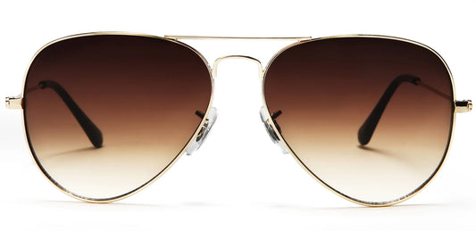 Samba shades unisex classic aviator sunglasses brown frame brown lens - glen & ivy sky inspired