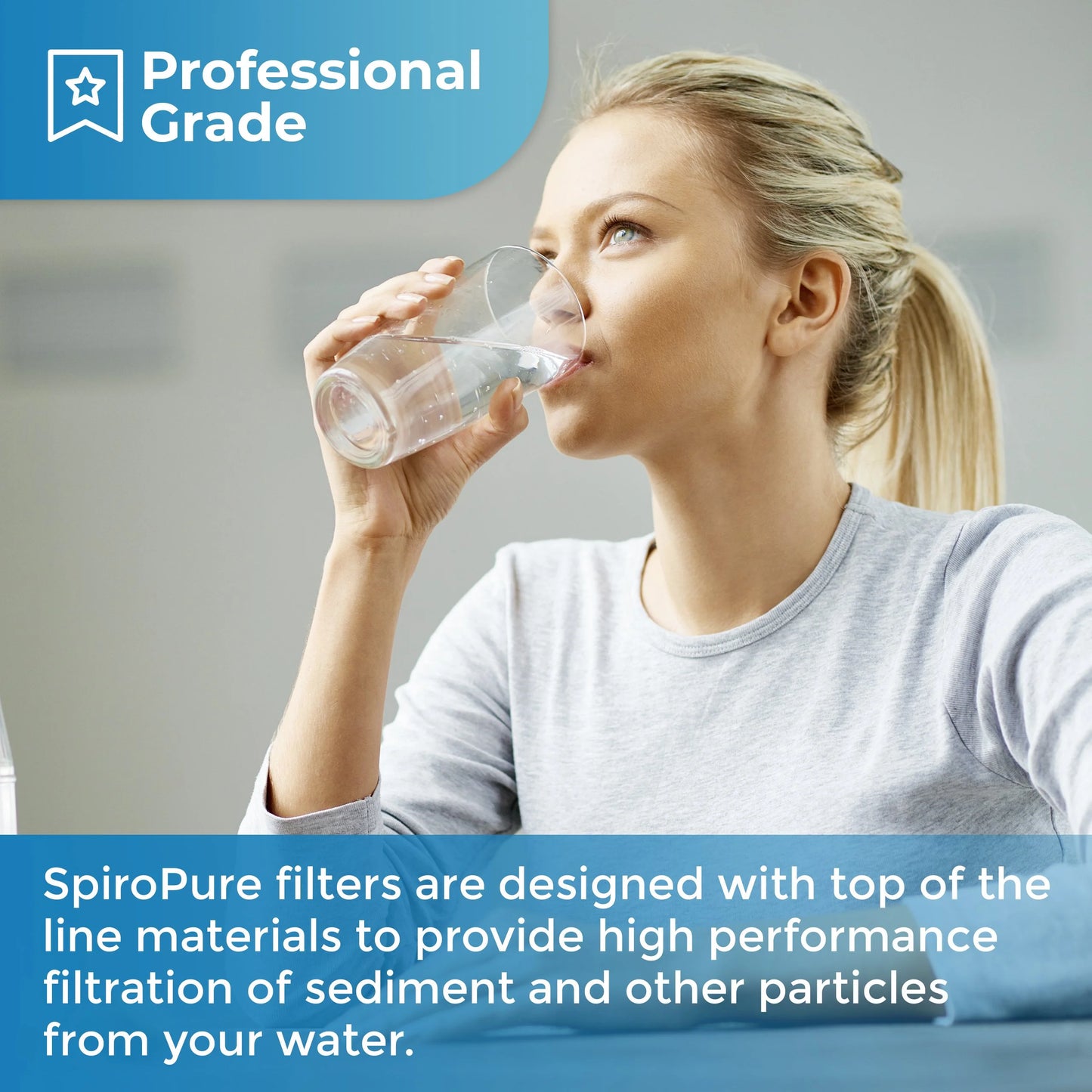 Spiropure sp-p50 10x2.5 50 micron spun melt-blown polypropylene sediment water filter cartridge sdc-25-1050 (case of 24)