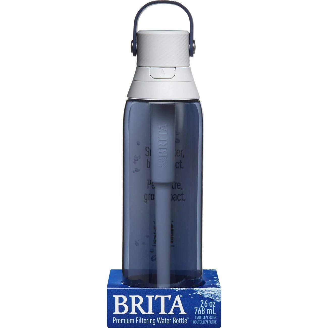 Brita 36375 premium hard sided plastic filtering water bottle, night sky, 26 oz, each