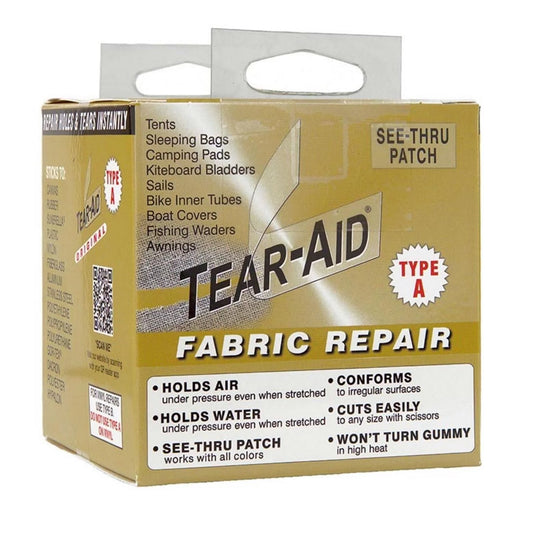 Tear aid d-roll-a-20 boat repair patch kit for canvas, rubber, neoprene & more