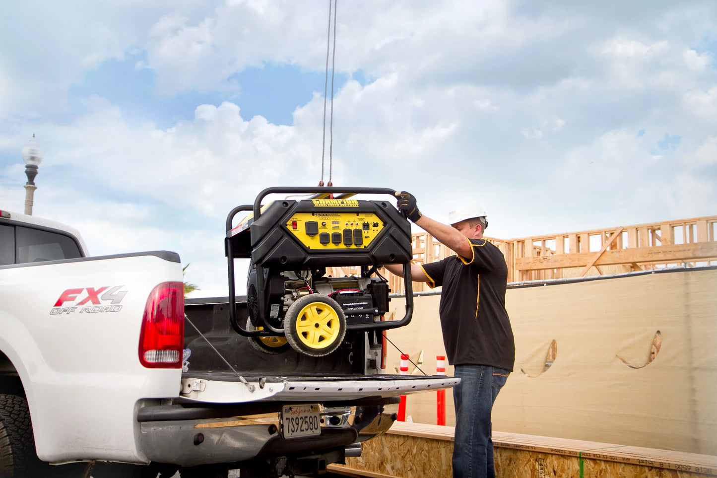 Champion power equipment 15,000/12,000 watts portable generator with electric start and lift hook