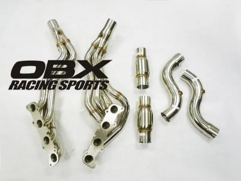 Stainless steel long tube header fitment for 15+ ford mustang gt 5.0l coyote at/mt by obx-rs