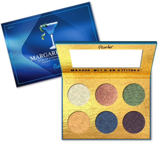 Rude cocktail party 6 color eyeshadow palette - margarita azul