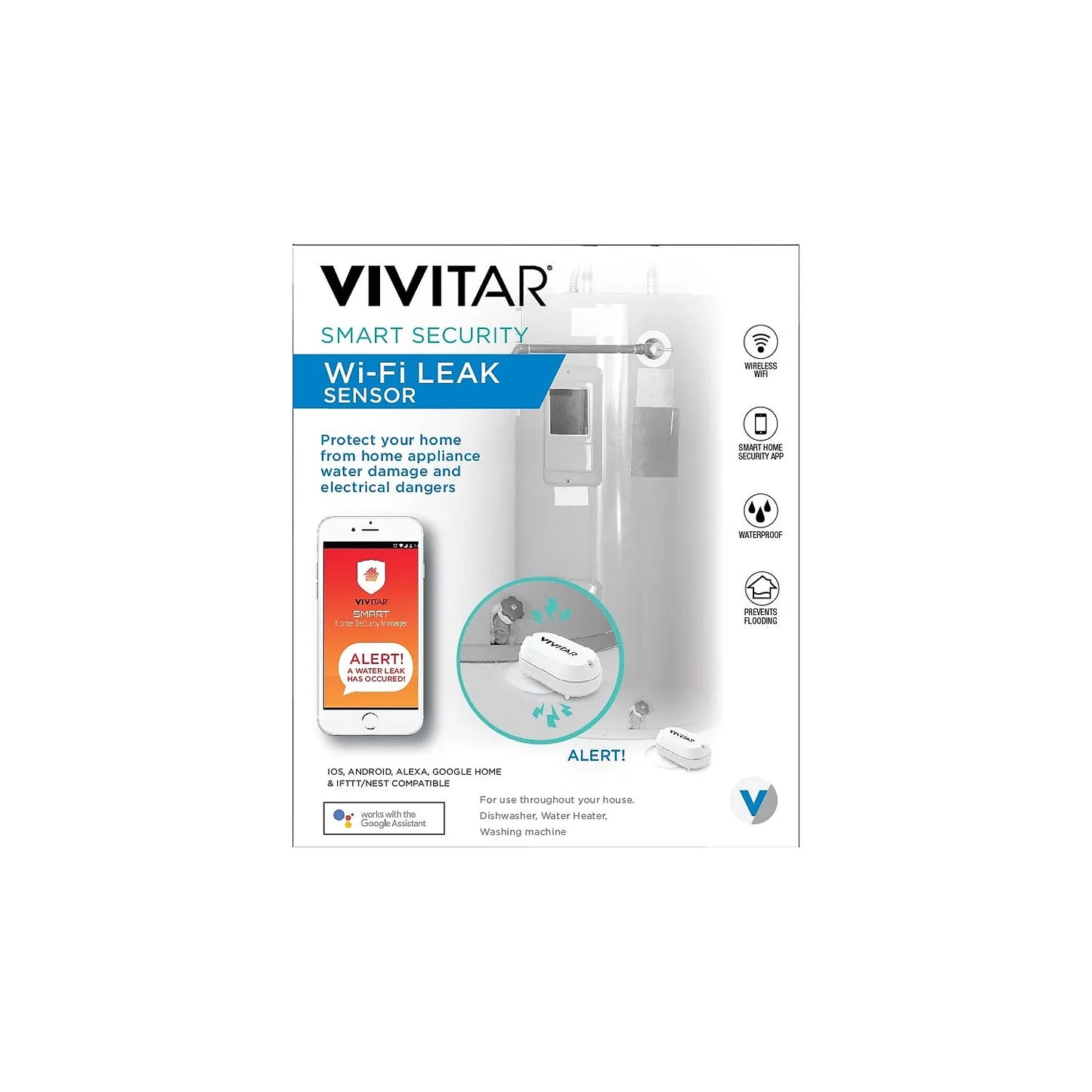 Vivitar smart home wi-fi leak sensor