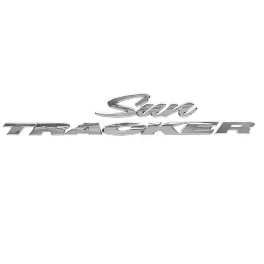 Sun tracker pontoon boat raised decal 161758 | chrome logo sticker