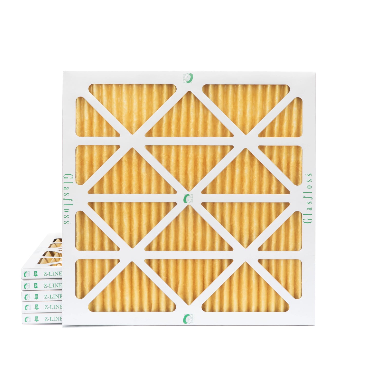 6 pack of 22x22x1 merv 11 pleated air filters by glasfloss. actual size: 21-1/2 x 21-1/2 x 7/8