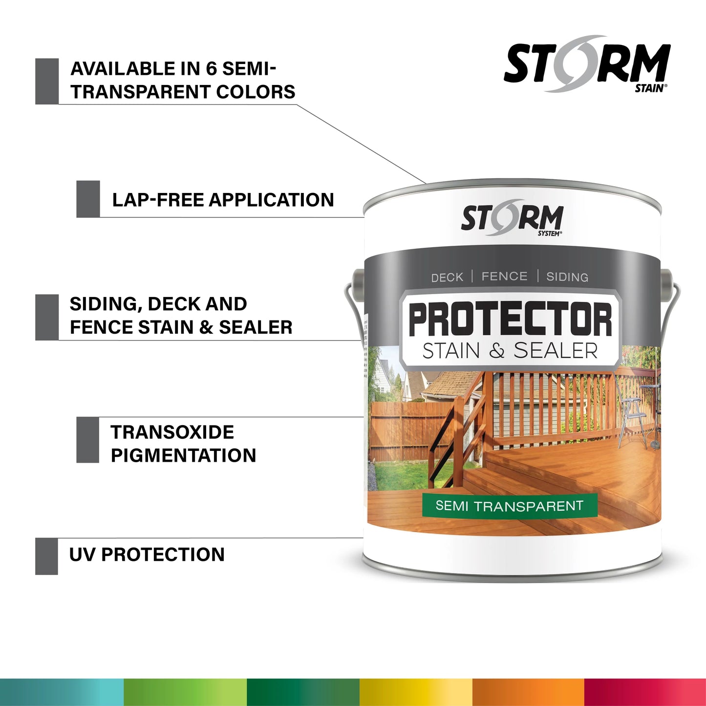 Storm system protector semi-transparent stain and sealer