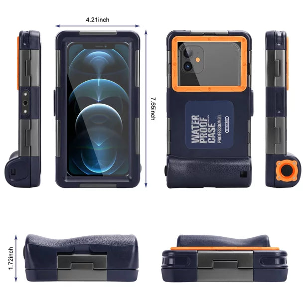 Urbanx professional [15m/50ft] swimming diving surfing snorkeling photo video waterproof protective case underwater housing for oppo f9 (f9 pro) and all phones up to 6.9 inch lcd with lanyard