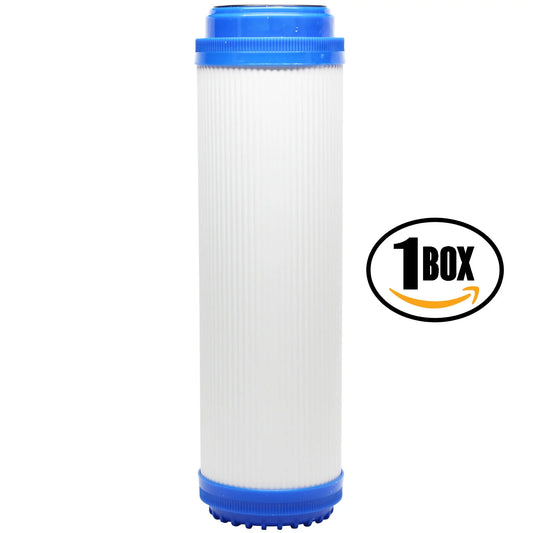 Box of replacement for aquasafe aquarium ii pro granular activated carbon filter - universal 10-inch cartridge for aquasafe 8 stage dual purpose ro/di system - denali pure brand