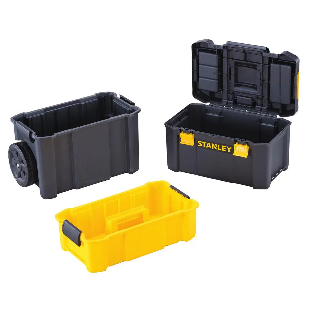 Stanley 3-in-1 detachable rolling mobile tool box lockable 24.78 x 18.85 x 10.63 in