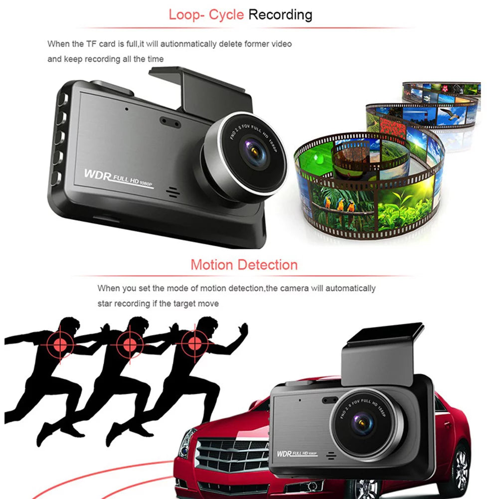 4.0\\\" full hd 1080p car dvr rear view reversing camera car video recorder