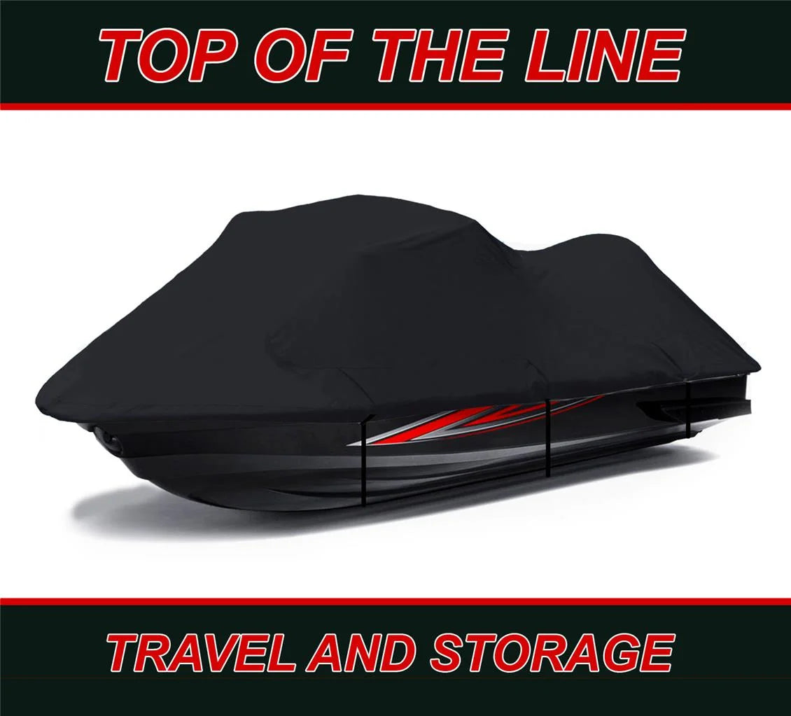 Black pwc 600d jet ski cover designed to fit kawasaki stx-12f / jt1200d7f 2003 2004 2005 2006 2007 2008