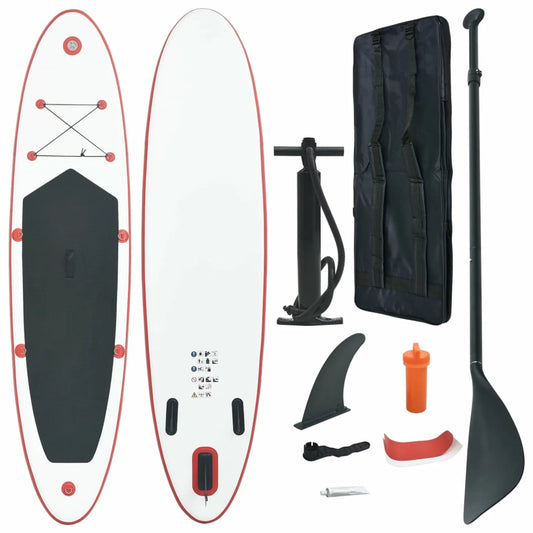 Suzicca inflatable paddleboard set red and white