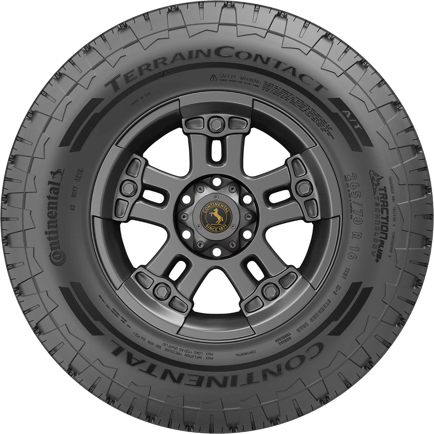 Continental terraincontact a/t all terrain lt265/60r20 121/118s e light truck tire