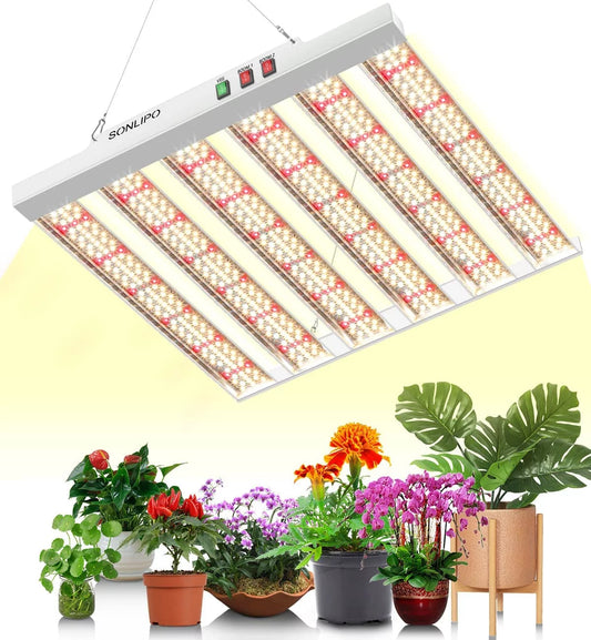 Spf2000 led grow light for indoor plant, 200w 4x4 ft coverage with 998 pcs samsung led, full spectrum with uv&ir grow lamp for hydroponic plants seeding veg and bloom greenhouse growing light us stock